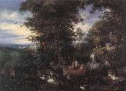 BRUEGHEL, Jan the Elder Adam and Eve in the Garden of Eden France oil painting reproduction